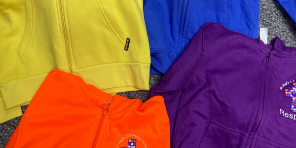 Coloured hoodies