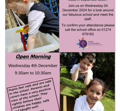 Reception open morning poster